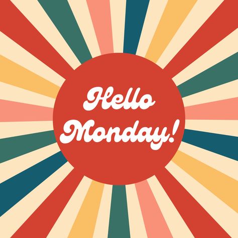 Colorful Retro Hello Monday Instagram Post. Free Canva template for Instagram Stories. Download and edit for free in Canva. Template For Instagram Stories, Happy Monday Images, Monday Post, Paparazzi Jewelry Images, Canva Instagram Post, Funny Day Quotes, Manic Monday, Classroom Quotes, Hello Monday