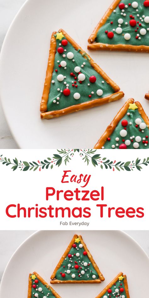 Food Crafts For Kids Christmas, Christmas Classroom Recipes, Christmas Cookie Pretzels, Pretzel Christmas Trees Candy Melts, Christmas Tree Treats For Kids, Christmas Food Projects For Kids, Christmas Theme Snacks For Preschool, Christmas Tree Pretzel Sticks, Christmas Tree Snacks For Kids