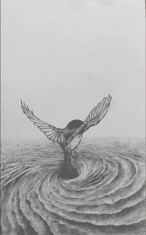 Whirlpool Drawing, Pencil On Paper, Surrealism, Pencil, Drawings, Animals, Art