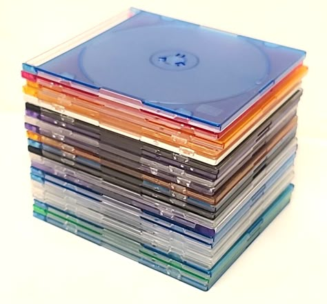 22 Blank CD Case Lot Clear DVD CD-ROM Variety of Colors Blue Pink Green Purple Ios Customization, Cd Project, Cd Packaging, Cd Case, Dvd Case, Cd Cases, Playlist Covers, Cd Cover, Modern Poster