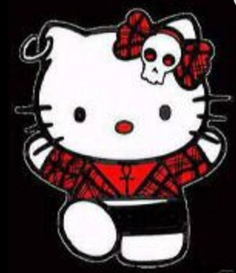 Punk Hello Kitty Hello Kitty School, Hello Kitty Imagenes, Y2k Hello Kitty, Hello Kitty Crafts, Hello Kitty Images, Emo Wallpaper, Hello Kitty Cartoon, Kitty Images, Hello Kitty Characters