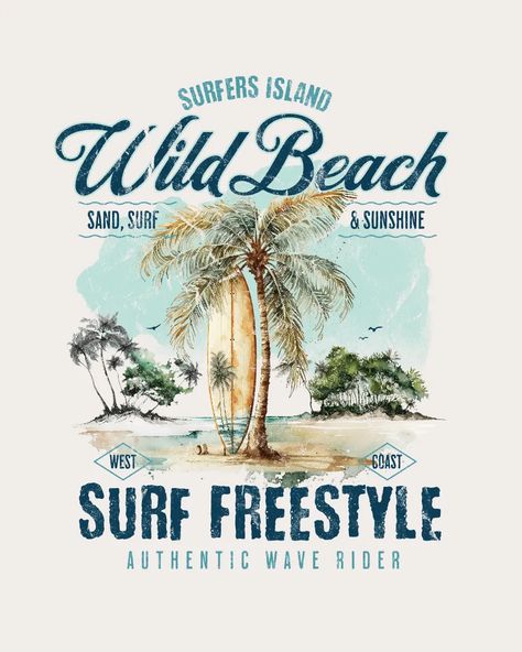 Browse the most stunning Beach and Surf T-Shirt designs on Kittl, ready to use for your next project. Beach Tshirt Designs, Vintage Tshirt Design, T Shirt Design Template, Shirt Logo Design, Surf Tshirt, Shirt Design Inspiration, Beach Surf, Graphic Tshirt Design, Beach Design