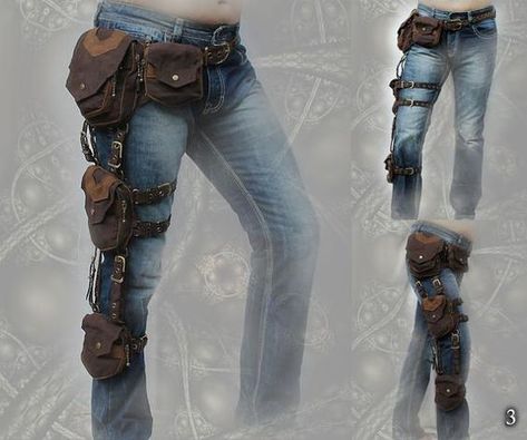 Steampunk Mode, Moda Steampunk, Thigh Bag, Mode Steampunk, Style Steampunk, Steampunk Cosplay, Idee Cosplay, Steampunk Style, Tomb Raider