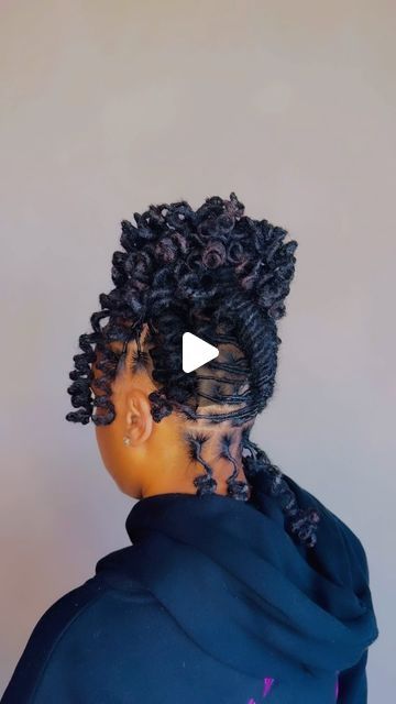 Loc Updo Styles With Curls, Curly Dreads Hairstyles, Wedding Hairstyles With Dreadlocks, Loc Curls Updo, Loc Styles For Events, Medium Locs Updo, Dreadlock Curly Hairstyles, Loc Style For Wedding Guest, 1920s Loc Styles