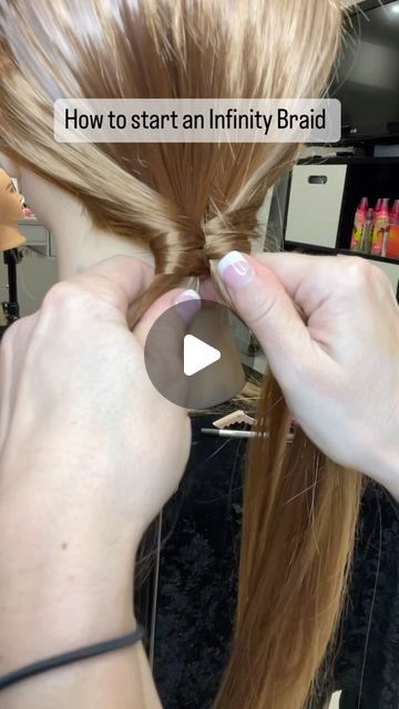 Different Types Of Plaits Hair, Infinity Braid Hairstyles, Braided Hairstyles Easy Tutorials, Infinity Braid Tutorial, Infinity Braid, Plaits Hairstyles, Who Asked, Fake Hair, Braid Tutorial