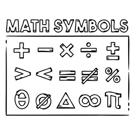 Maths Symbols Art, Math Symbols Design, Cute Math Doodles, Math Poster Design Ideas, Math Doodle Art Ideas, Math Design Ideas, Math Drawing Ideas, Mathematics Doodle, Doodle Symbols