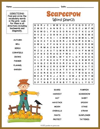 Free Printable Scarecrow Word Search Pumpkin Word Search, Free Printable Word Searches For Adults, September Word Search, Cryptograms Free Printable, Fall Word Search Free Printable, Free Word Search Puzzles Printables, Halloween Word Search Free Printable, Word Find Free Printable, Adult Word Search Printables