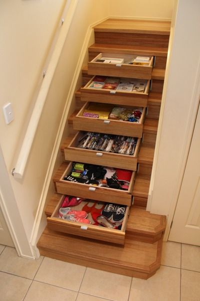 InStep Drawers - Under Stair Storage In Stairs Storage, Shoe Storage In Stairs, Stairs With Drawers, Stairs Foldable, Staircase Drawers, Stairs Storage Drawers, Under Stairs Drawers, Stair Drawers, Diy Closet Storage