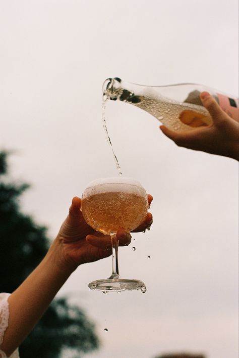 pink Prosecco on film Pouring Alcohol Into Mouth Aesthetic, Sommelier Photoshoot, Cider Photography, Prosecco Aesthetic, Woman Drinking Champagne, Wine Shoot, Champagne Photography, Pink Prosecco, Night Film