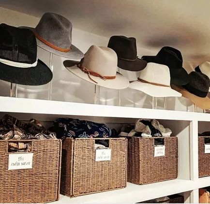 Organize Hats, Hat Rack Ideas, Store Hats, Closet Transformation, Master Closet Design, Custom Closet Design, Dream Closet Design, Hat Organization, Hat Display