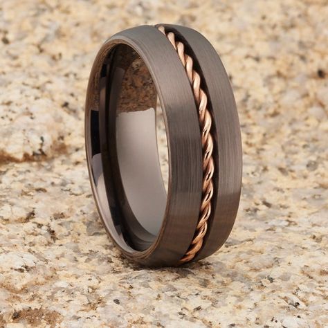 Tungsten Metal, Rose Gold Tungsten Ring, Rose Gold Tungsten, Wedding Band Engraving, Tungsten Wedding Band, Tungsten Wedding Rings, Times New Roman, Ring Men, Rose Gold Wedding Bands