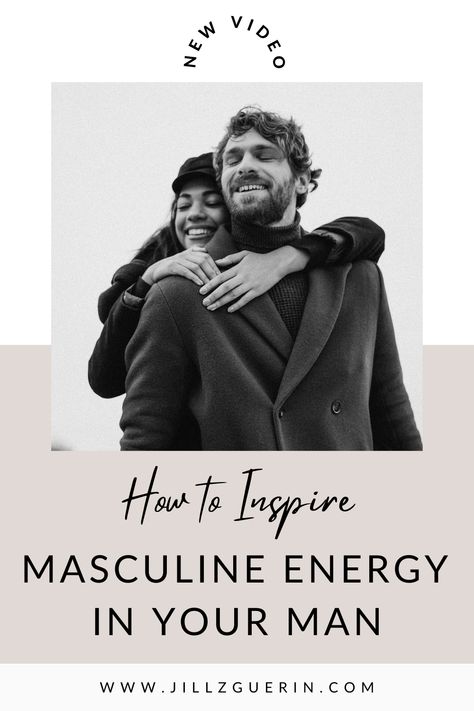 Do you want to encourage your partner to grow and become his best self? If so, you may be interested in learning how to inspire masculine energy in your man. With a bit of effort and understanding, you can create a balance of feminine and masculine energies to foster a loving and supportive relationship. Watch my video to learn tips to inspiring masculine energy in your man and how to apply them in your relationship. New videos every Sunday on Youtube @JillzGuerin ! 💕 How To Get Out Of Masculine Energy, Masculine Energy Man, Supportive Relationship, Improve Relationship, Energy Vibes, Masculine Feminine, Masculine Energy, Masculine Men, Female Empowerment