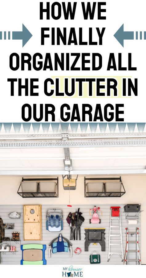 Garage Paint Colors, Garage Wall Organizer, Garage Clutter, Garage Organization Systems, Garage Wall Storage, Garage Organization Ideas, Getting Organized At Home, Garage Tool Organization, New Garage