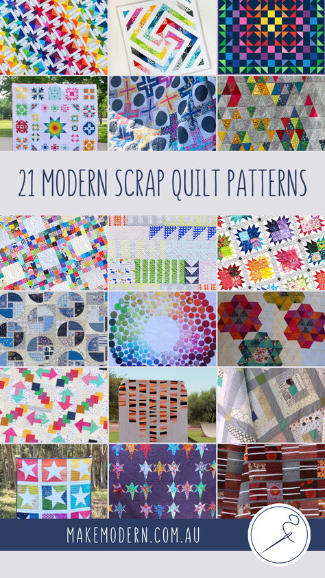 With the rising cost of living, there has never been a better time to shop from your own stash. Here are 21 modern scrap quilt patterns to inspire you to pull out your fabric scrap baskets and make a quilt!



Scrap quilts patterns leftover fabric; modern scrap quilt patterns; Zero-waste sewing patterns; Craft work with waste material Scrap Vortex Quilt, Quilts With Scraps, Modern Scrap Quilts Ideas, Scrap Busting Sewing Projects, Modern Scrap Quilts, Scrap Quilt Patterns Free Simple, Scrappy Quilt Patterns Free, Scrap Quilt Patterns Free, Scrap Quilts Ideas