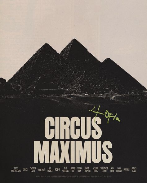 Utopia World, Travis Scott Clothing, Travis Scott Album, Rapper Wallpaper Iphone, Circus Maximus, Brand Book, Tour Posters, Savage Kids, Iphone Wallpaper Vintage