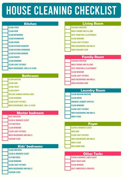 Printable House Cleaning Checklist House Cleaning To Do List, Clean House To Do List, Printable House Cleaning Checklist, List To Clean House, House Cleaning Check Off List, Ultimate House Cleaning Checklist, House Cleaning Task List, House Cleaning Binder, House Cleaning Template Free Printable