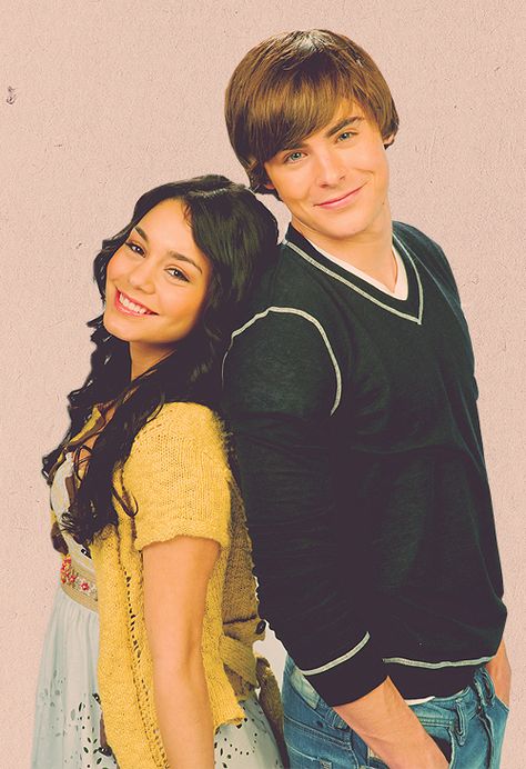 So Cute Together Zac Efron High School, Gabriella High School Musical, Gabriela Montez, High School Musical Quotes, Zac Efron Vanessa Hudgens, Zac And Vanessa, Troy And Gabriella, Zac Efron And Vanessa, High School Musical Cast