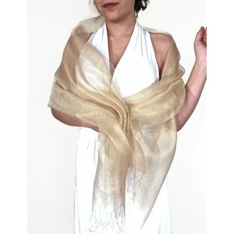 Gold Wedding Silk Shawl, Yellow Bridal Shawl, Gold Pashmina,... ($35) ❤ liked on Polyvore featuring accessories, scarves, sheer shawl, gold scarves, silk scarves, yellow scarves and gold shawl Silk Scarf Outfit, Yellow Silk Scarf, Sheer Shawl, Winter Wedding Shawl, Gold Shawl, Wedding Shawls, Evening Scarf, White Shawl, Silk Chiffon Scarves