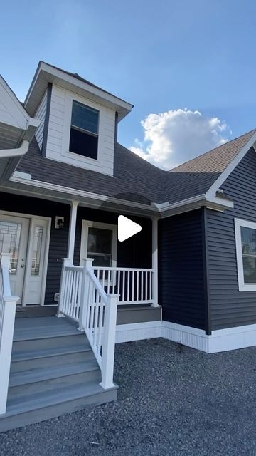 Chance’s Home World on Instagram: "👀The “Wiltshire” modular home by Manorwood Homes! This prefab house is among the top I’ve ever seen! WATCH the FULL tour for all the info and pricing, link in bio!   #modularhome #prefabhouse #housetour #newhome #manufacturedhomes" Triple Wide Manufactured Home, Clayton Homes Modular Farmhouse, Black Mobile Home Exterior, Pre Fab Homes, Triple Wide Modular Homes, Modular Homes Texas, Medium Size House, Modular Homes Farmhouse, Clayton Modular Homes