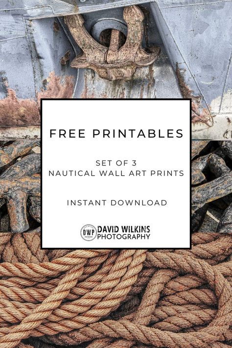 Create that nautical feel in your home with this free downloadable wall art set. These printables come in a PDF as well as jpeg files for easy home printing or uploading to a print service for high quality wall art prints. Anchors away! Enjoy these ship themed free printables that can be displayed in any space in your home. Printable Nautical Art Free, Nautical Pictures Art Prints, Diy Nautical Wall Art, Free Coastal Printable Wall Art, Free Nautical Printables, Nautical Printables, Free Downloadable Prints, Nautical Pictures, Nautical Prints