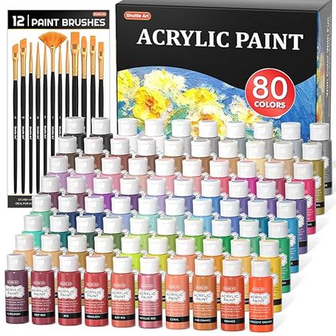 Acrylic Paint Bottles, Cheesy Dip, Art Painting Supplies, Wood Ceramic, Black Acrylic Paint, Dot Markers, Paint Types, Paint Paint, Acrylic Paint Set