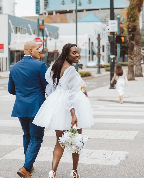 Nagela & Ricardo first got in touch about 5 weeks before their courthouse wedding in downtown Orlando and I’m so glad they did. They’re a beautiful couple who were full of joy, easy to work with, and clearly so in love.⁠ ⁠ We started off like we usually do by meeting in front of the courthouse doors 10 minutes before their ceremony appointment. We went through security together, headed to the 3rd floor and got them hitched before heading outside to play around in front of the courthouse and i... Courthouse Marriage, Realistic Wedding, City Hall Wedding Photos, Makeup Photoshoot, Downtown Orlando, Photoshoot Makeup, City Hall Wedding, Courthouse Wedding, Dress Inspo