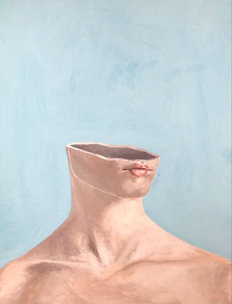 Surreal Human Art, Aesthetic Surreal Art, Surrealism Reference Photos, Surreal Art Portrait, Surreal Face Art, Surreal Body Art, Surreal Art Reference, Oil Pastel Art Surrealism, Surreal Self Portrait Painting