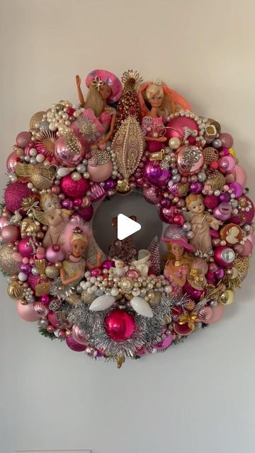 Parker Kennedy Living : Lance Jackson on Instagram: "Blush & Bashful … pink forever! #pink #barbie #wreath #blushandbashful #color #pinkcolor #shadesofpink" Barbie Wreath, 2024 Ideas, Pink Barbie, Christmas 2024, Christmas Magic, Pink Color, Wreath, Blush, Christmas