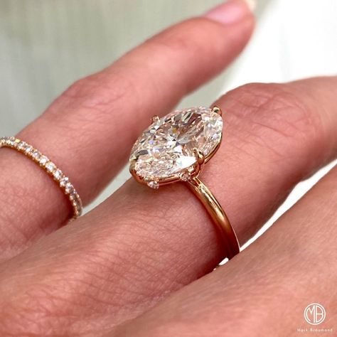 Mark Broumand on Instagram: “We love this stunning oval! This is a custom piece we created. The prongs are set North - South - East - West & be sure to check out the…” North South East West, Prong Engagement Rings, Diamond Ring Engagement, Mark Broumand, Wedding Ring Styles, Dream Engagement, Dream Engagement Rings, North South, Engagement Rings Oval