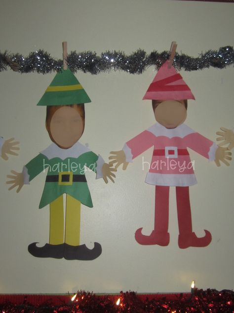 Elf movie theme Christmas Crafts classrooms Elf Themed Christmas Decor Diy, Elf Christmas Party Decorations, Movie Elf Decorations, Diy Elf Decorations, Elf Movie Decorations Christmas Diy, Diy Buddy The Elf Decorations, Elf Movie Crafts, Elf The Movie Christmas Decorations, Elf Classroom Decorations