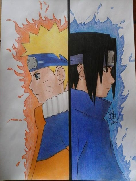 Naruto And Sasuke Drawing Easy, Naruto Sasuke Drawing, Naruto And Sasuke Sketch, Narotu Drawing, Naruto Fan Art Drawings, Kakashi Drawing Color, Naruto And Sasuke Drawing, Naruto Drawings Color, Sketches Naruto