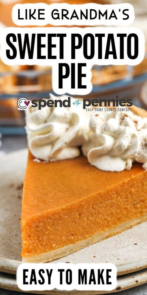 Sweet Potato Pie Canned Sweet Potatoes, Mississippi Sweet Potato Pie Recipe, Potato Desserts, Sweet Potato Pie Recipes, Sweet Potato Pie Recipe Easy, Sweetie Pies Recipes, Sweet Potato Pie Filling, Forgiveness Scriptures, Homemade Sweet Potato Pie