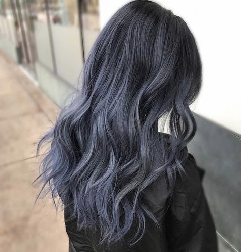 Black Grey Hair, Blue Steel Hair, Grey Hair Ideas, Hair Ideas Ombre, Ash Blue Hair, White Ombre Hair, Silver Ombre Hair, Brown Ombre Hair Color, Grey Ombre Hair