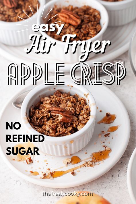 Sugar Free Apple Crisp, Apple Crisp No Oats, Apple Crisp Recipe Healthy, Vegan Apple Crisp, Apple Crisps, Healthy Apple Crisp, Apple Recipes Healthy, Gluten Free Apple Crisp, Best Apple Crisp