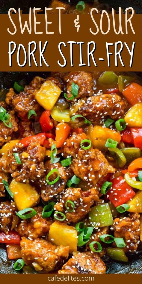 Sweet And Sour Pork Without Pineapple, Pork Stir Fry Recipe, Pork Tenderloin Sweet And Sour, Sweet And Sour Pork With Pineapple, Crispy Pork Stir Fry Recipes, Pork Loin Pieces Recipes, Chinese Pork Fillet Recipes, Chinese Recipes With Pork, Sweet And Sour Sauce For Pork