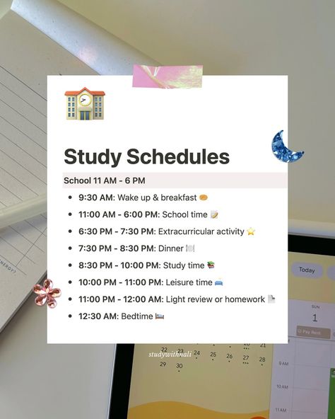 Study schedules for every student — with different start times! 📚⏰ So many of you asked for study schedules for different school start time! Hope these are helpful 🫶🏻 At what time do you start school? Let me know in the comments! #studyschedule #studytips #productivitytips #studyplanner #studywithme Daily Routine Schedule For College, School Time Management, Daily Routine Schedule, School Start, Study Aesthetics, Start School, Study Schedule, Extra Curricular Activities, School Time