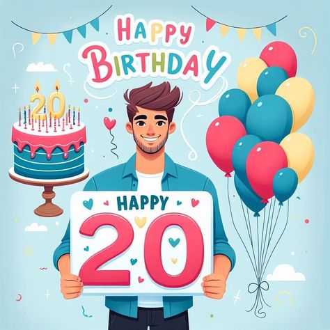 Happy birthday @connor_delannoy. Hope you have a great day! Love you. ❤️💙🩵 Happy 20th Birthday Son, Happy 20 Birthday Son, Happy Birthday Young Man, 20 Birthday Cake, Happy 15th Birthday, Happy 20th Birthday, Birthday Illustration, Happy Birthday Son, 1 Birthday