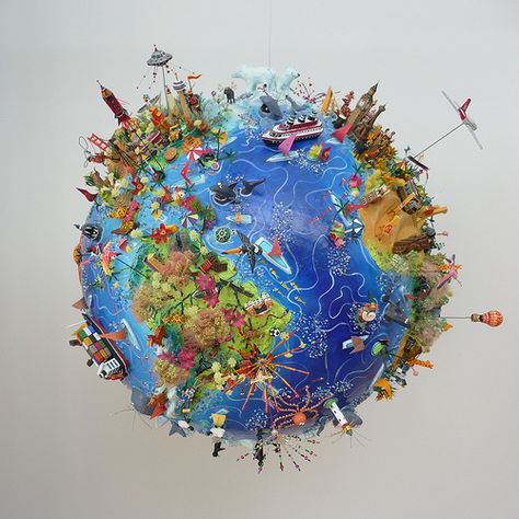 Sara Drake - Globe Map 3D illustration made from papier mache, balsa and mixed media - saradrake.com Giant World Map, Detailed World Map, Magic Land, Globe Art, Writing Fantasy, Art Pics, Map Globe, Fantasy Story, Art Populaire