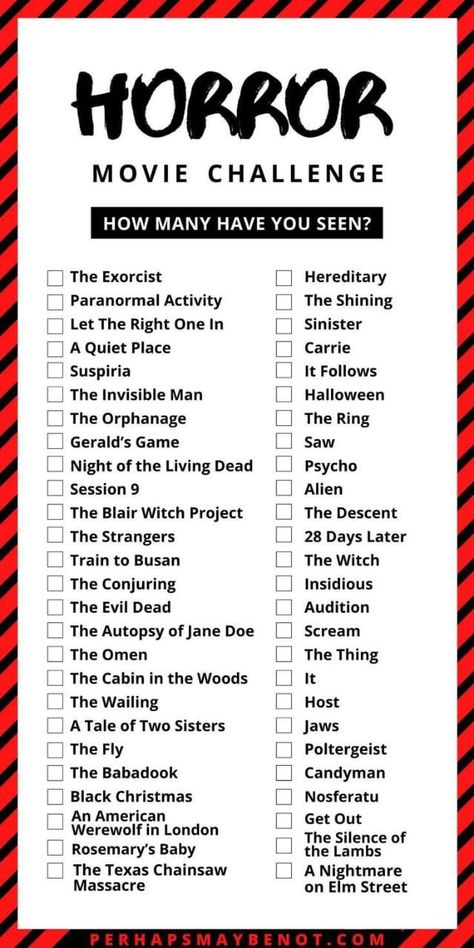 Must Watch Netflix Movies, Scary Movie List, Scary Movies To Watch, Movie Challenge, Tatabahasa Inggeris, Horror Movies List, Bahasa Jepun, Movies To Watch Teenagers, Movie Hacks