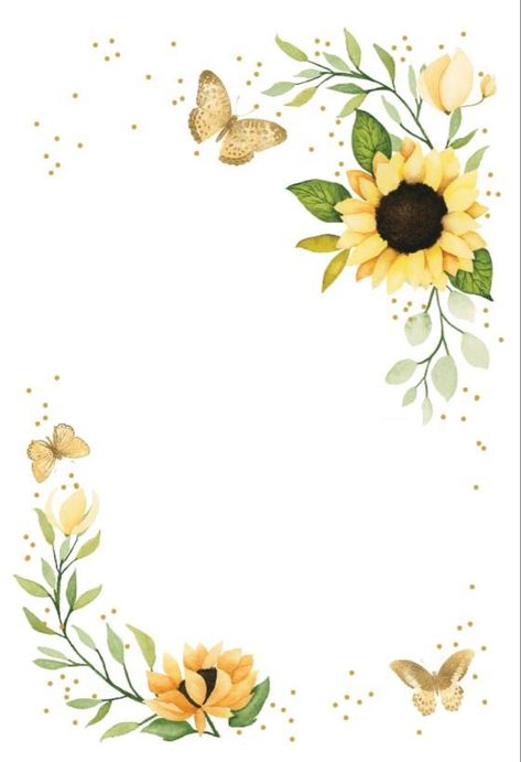 Family Reunion Invitations Templates, Sunflower Template, Family Reunion Invitations, Sunflower Invitations, Reunion Invitations, Writing Paper Printable Stationery, Wedding Invitation Background, Greetings Island, Flower Graphic Design