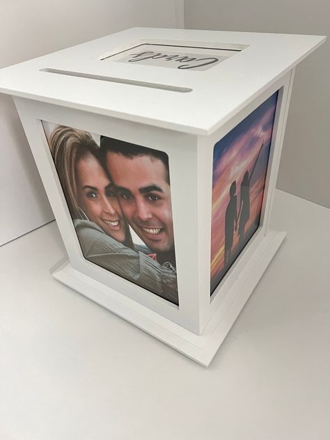 Just in! This unique White Wedding Card Box // Card Box for Weddings // Wooden Card Box with Slot // Card Box // Personalized Bridal Gifts //Wedding Card Holder for $100.00. #CardBoxWedding #WeddingKeepsakeBox #WeddingCardBox #WeddingCardsHolder #CardBoxForWedding #WoodenCardBox #CardBox #WoodCardBox #WeddingCardHolder #GraduationCardBox Spinning Card, White Wedding Card Box, White Wedding Card, Personalized Bridal Gifts, Box Wedding Card, Wood Card Box, Portrait Layout, Graduation Card Boxes, Personalized Wedding Card Box