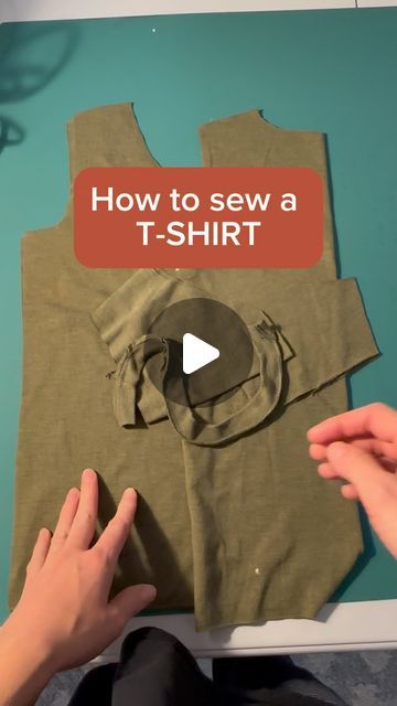 Kailey Mabey • Sewing Teacher🪡 on Instagram: "Sewing a t shirt may seem difficult but it’s not as hard as you think.  Today I got over the basics of constructing a t shirt. If you are lost about how to sew with knits I have several videos on how to sew knits and work with a double needle. Check those out on my grid.   If your new here, my name is Kailey and I’m behind @bloomsewing_studio  I share tips and tricks, motivation, inspiration, funny memes and I help beginners learn to sew. If this is something you would be interested in please consider giving me a follow and liking this video!  It would mean a lot! And I have so much more to share to help YOU on your sewing journey.   #memade #imakemyownclothes #sewist #sewistsofinstagram #sewingforbeginners" Sewing T Shirt Neckline, How To Sew Tshirt, How To Sew T Shirt, Sewing A Shirt For Beginners, T-shirt Sewing, How To Sew A Tshirt, How To Sew Shirt, Sewing Shirt Ideas, Diy Shirt Sewing