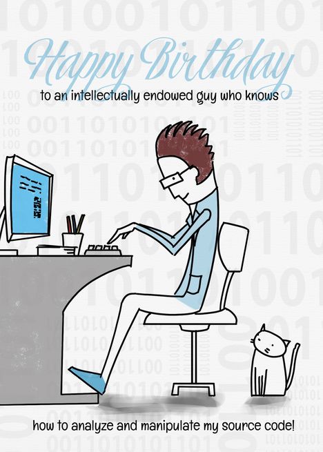 Computer Guy Birthday With a Sexy Humorous Message card Birthday Guy Humor, Happy Birthday Guy Humor, Happy Birthday Guy, Guy Humor, Guy Birthday, Happy Birthday Images, Birthday Images, Man Birthday, Card Card