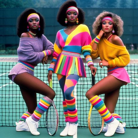 80s Fashion Black Women Street Styles, In Living Color Fashion 90s, Theme Outfits For Groups, 80s Aerobics Aesthetic, 80s Fitness Outfit, 80s Black Fashion, 80s Workout Outfit For Women, 80s Workout Aesthetic, 80s Afro