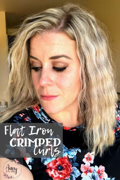 Crimp Hair With Flat Iron, How To Crimp Your Hair With A Flat Iron, Curls Flat Iron, Crimped Curls, Crimped Hair Tutorial, Updos Bridal, Hairstyle Prom, Iron Curls, Red Hair Inspiration