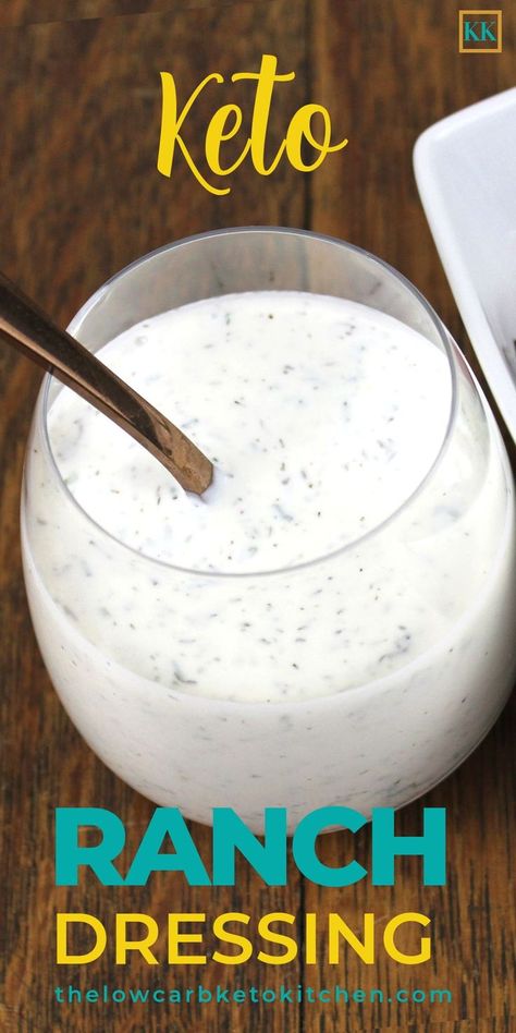 Keto Ranch Dressing Recipe, Keto Ranch Dressing, Keto Ranch, Keto Salad Dressing, Cena Keto, Ranch Dressing Recipe, Keto Diet Breakfast, Diet Breakfast Recipes, Low Carb Dessert