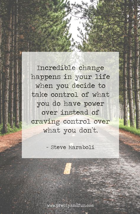 Incredible change happens in your life when you decide to take control of what you do have power over instead of craving control over what you don't. Personal Growth Quotes, Best Friend Poems, A Course In Miracles, Growth Quotes, To Infinity And Beyond, Take Control, Quotable Quotes, A Quote, Great Quotes