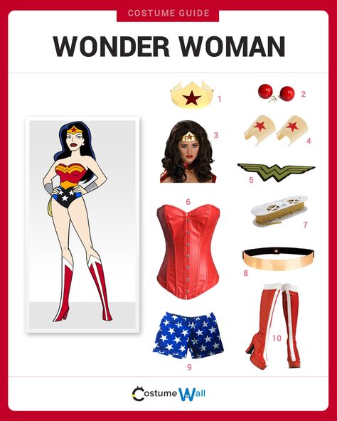 Wonder Woman Crown, Comicon Outfit, Teen Titans Outfits, Wonder Woman Costume Diy, Movie Character Halloween Costumes, Batman Costume Diy, Wonder Woman Halloween Costume, Princess Warrior, Carnaval Outfit