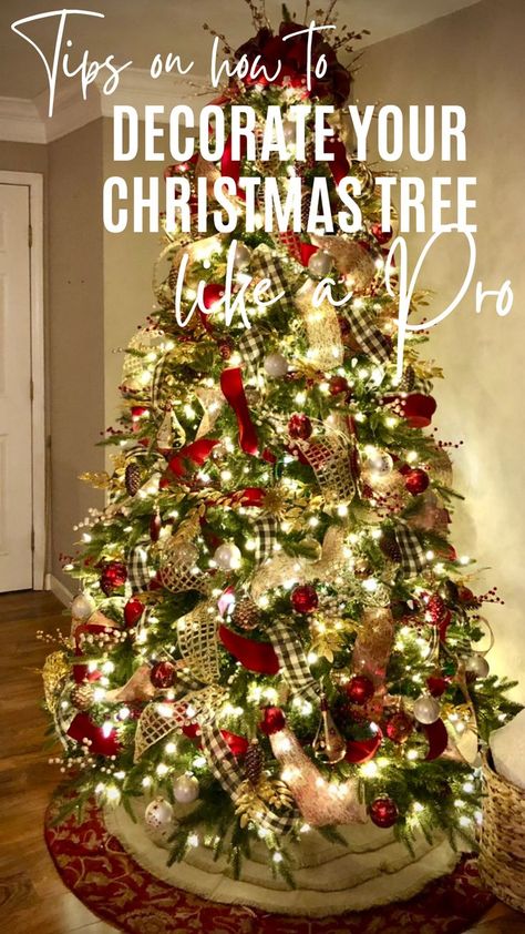 Cmas Trees Decorations Ideas, Christree Tree Decorations, Christmas Tree 12 Ft, Full Tree Decorating Ideas, 10 Ft Christmas Tree Decoration, How To Decorate A Tree Like A Pro, Decorate Tree Like A Pro, Traditional Tree Decorations, How To Decorate Your Christmas Tree Like A Professional