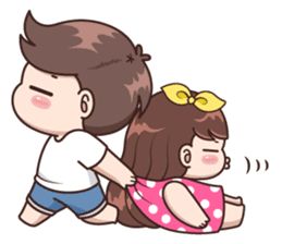 Boobie Cute Couple : Love Love – LINE stickers | LINE STORE Cute Chibi Couple, Chibi Couple, Love Cartoon Couple, Cute Bear Drawings, Cute Cartoon Images, Cute Love Wallpapers, Cute Couple Drawings, Cartoons Love, Cute Couple Wallpaper